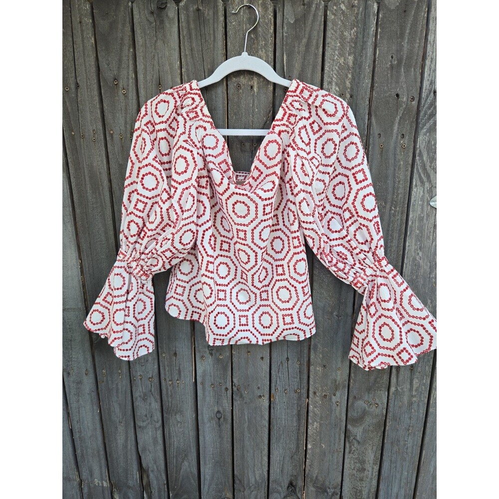 Alexis printed off the shoulder blouse size S